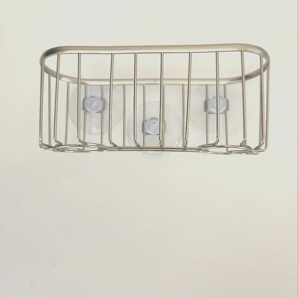 Chrome Sink Sponge & Dishwand Holder/ Caddy Kitchen Sink‎ Organizer Caddy